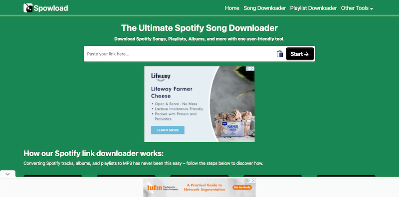 Spowload Spotify to MP3 Online Converter