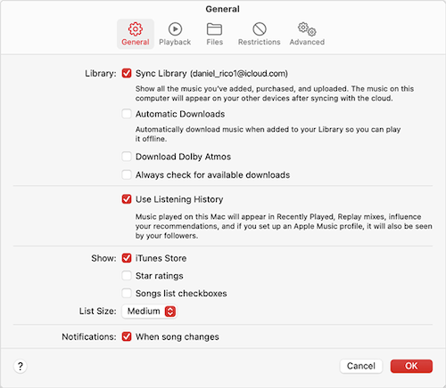 Sincronizza la libreria musicale di iCloud