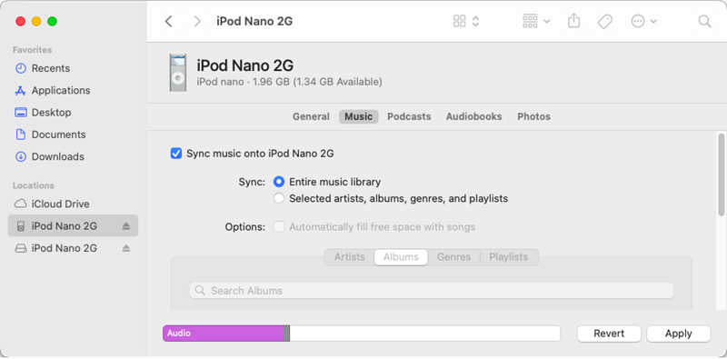 Sincronizza iPod Nano con Spotify