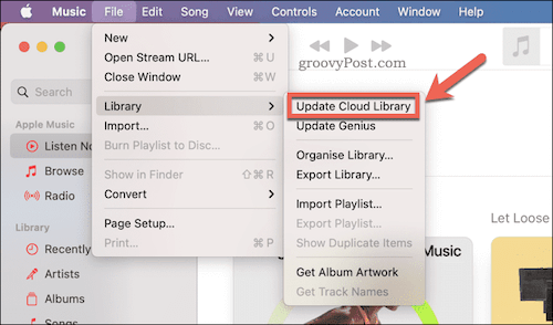 Update Cloud Library Apple Music