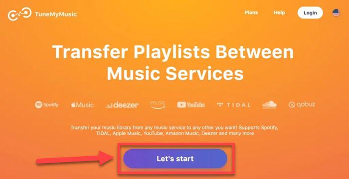 Visit TuneMyMusic