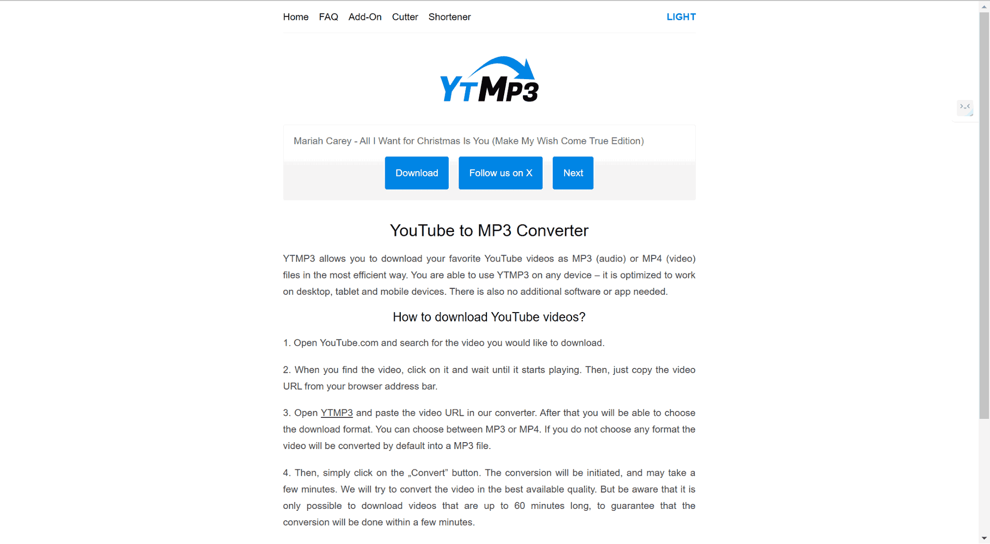 YTMP3 Interface