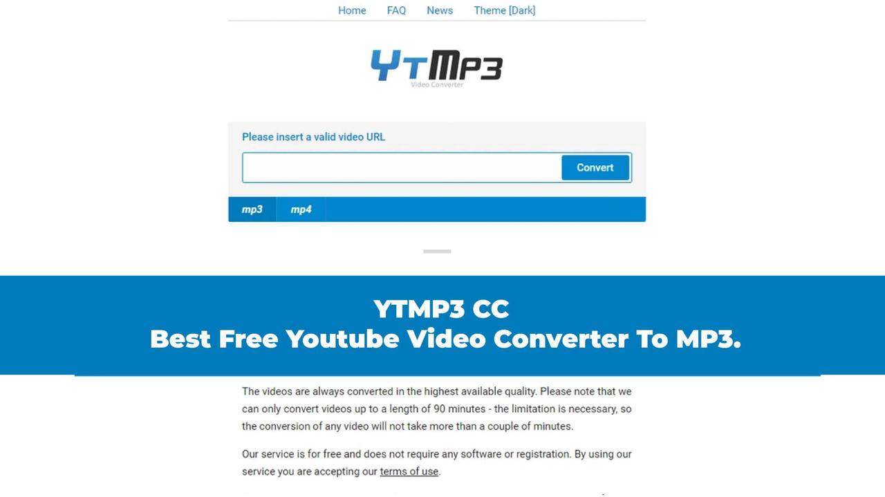  Input field for YouTube links and MP3 format selection